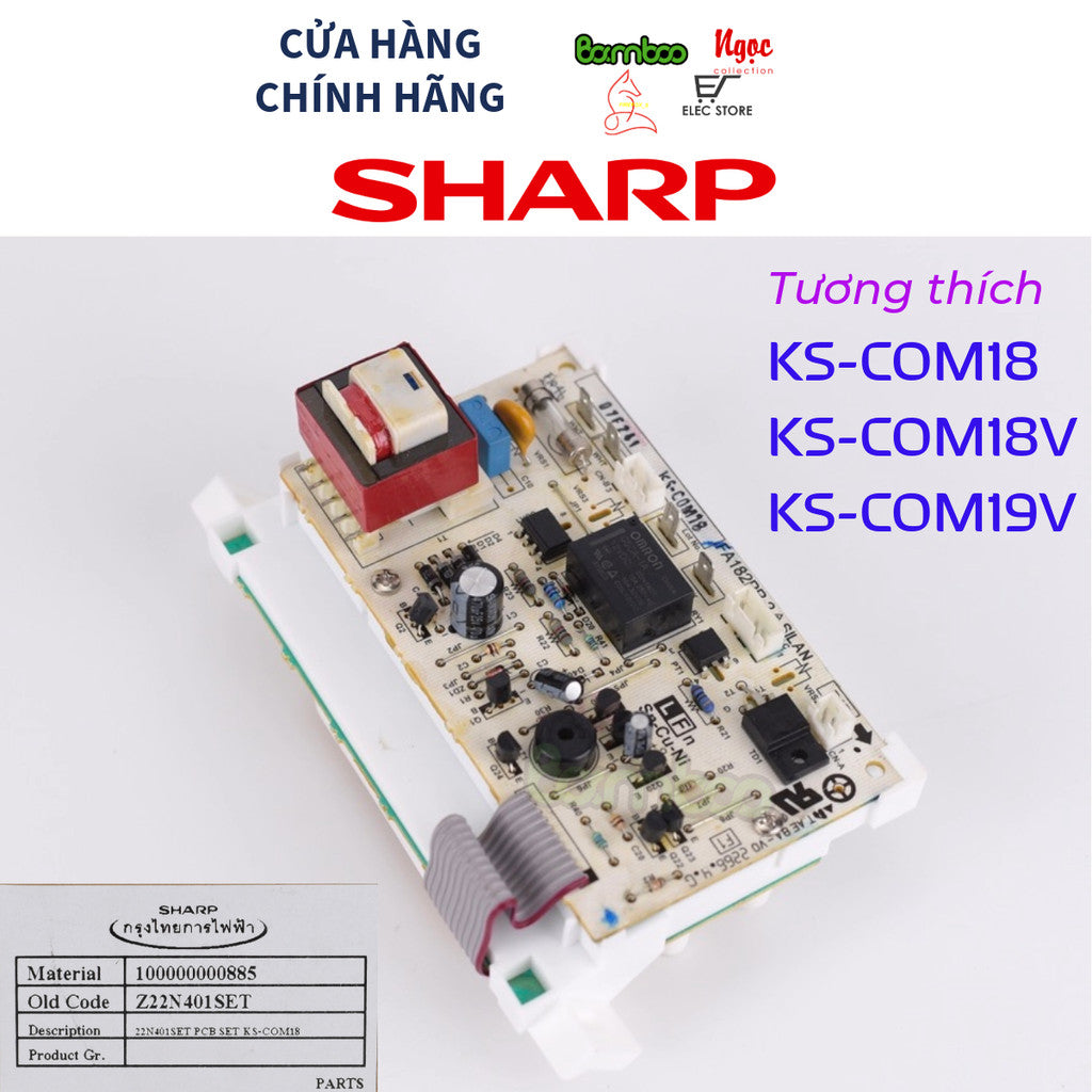 Bo Điều Khiển Nồi Cơm Điện Tử SHARP KS-COM18/ KS-COM19V/ KSCOM18V