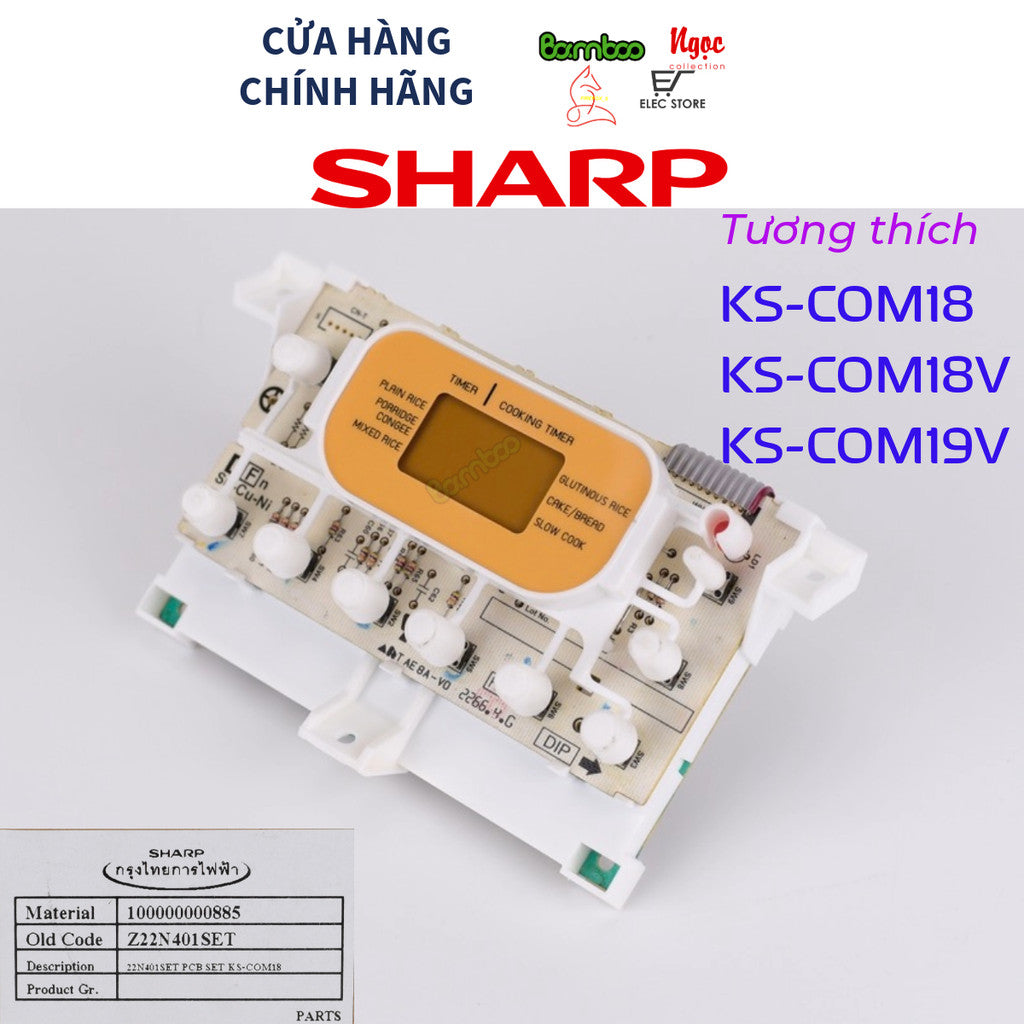Bo Điều Khiển Nồi Cơm Điện Tử SHARP KS-COM18/ KS-COM19V/ KSCOM18V
