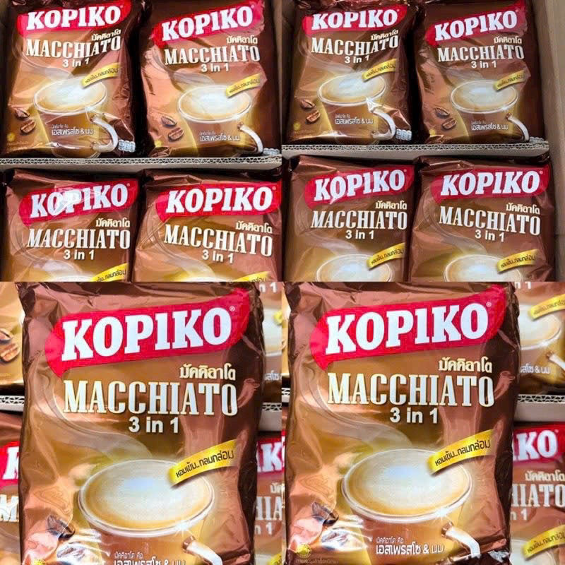 Cà Phê Sữa Và Cà Phê Đen Kopiko Thái Lan (01 Bịch 20 Gói x 24Gr)