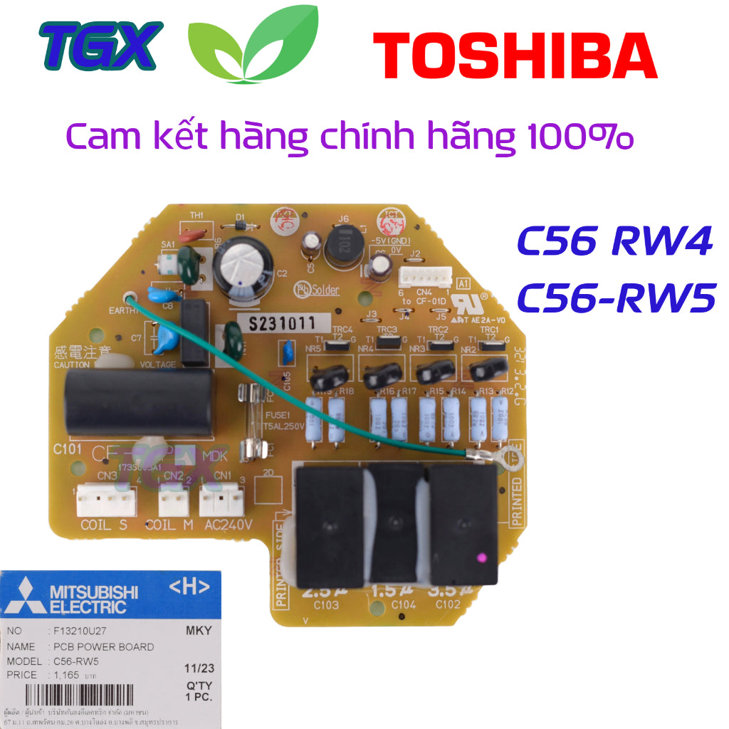 Bo mạch quạt trần MITSUBISHI C56-RW5 chính hãng