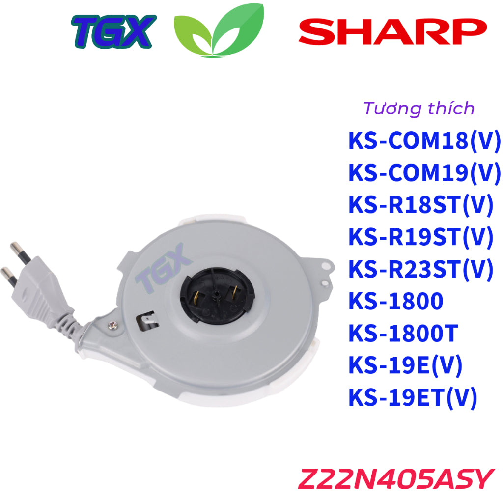 Dây nguồn nồi cơm điện SHARP KS-COM18/ COM18V/ KS-COM19/ R18ST/ R19ST/ 19STV/ R23ST/ 19ET/ 19ETV